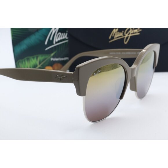 Maui Jim Mariposa MJ 817-24F Biege Cat Eye Sunglasses Maui Rose polarized Lenses - Picture 3 of 5
